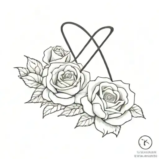 legends never die 999 with roses around it tattoo design idea