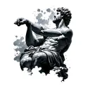 Self Made Man Statue tattoo design idea