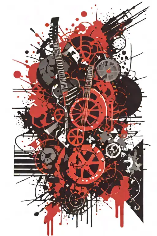 symbol of anarchy, rock concert tattoo design idea