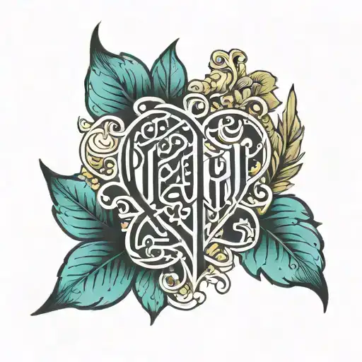 i want tattoo with this sentence in arabic font "حتي تحترق النجوم" and under it letters N and S with heart  tattoo design idea