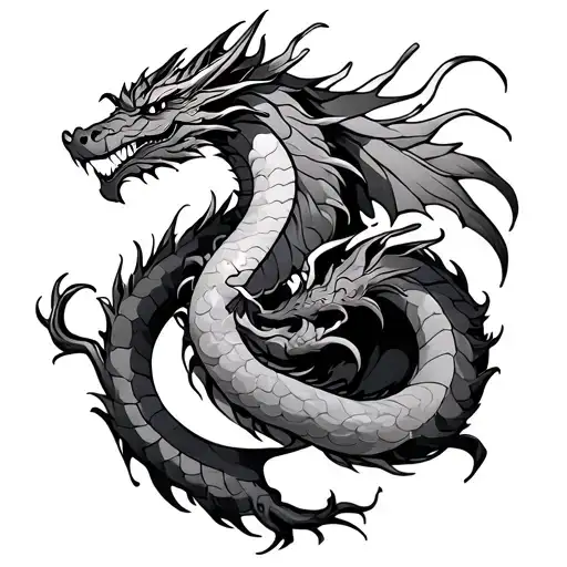 Dragon Wrapped Around Arm tattoo design idea