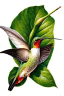 calla Lilly hummingbird hovering tattoo design idea