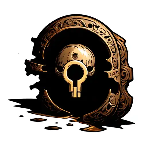 tormented intricated almost broken padlocks  tattoo design idea