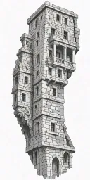 stone building architecture patterns tattoo design idea