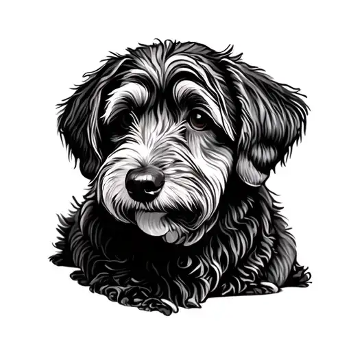 goldendoodle tattoo design idea
