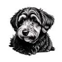 goldendoodle tattoo design idea
