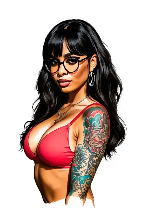 mia khalifa, full nude, big boobs, big ass, posing, tattoos tattoo design idea