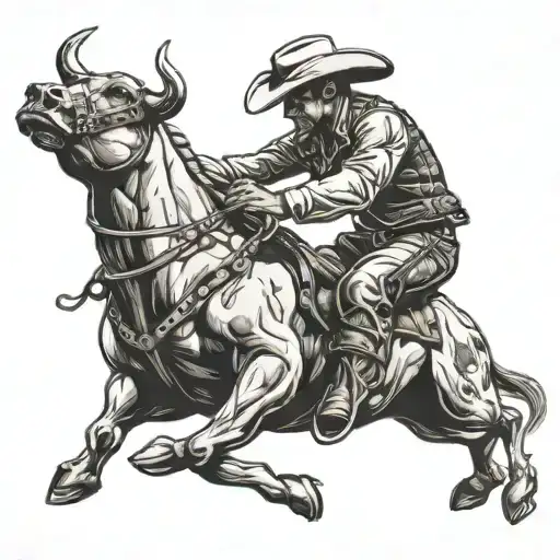 Bull Rider tattoo design idea