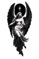 angels falling tattoo design idea