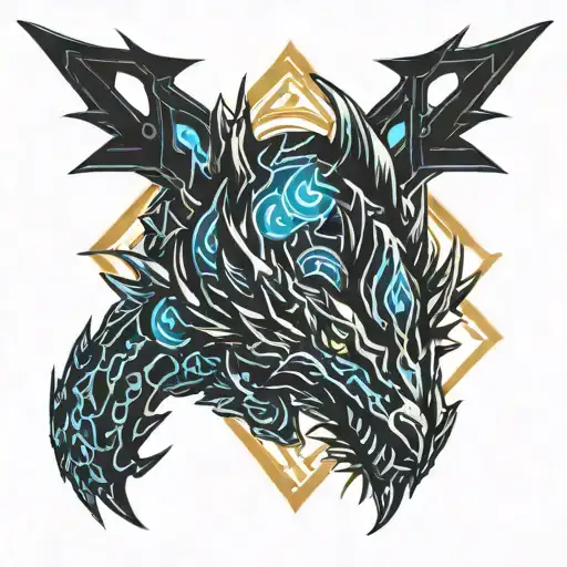 monster hunter lagiacrus tattoo design idea