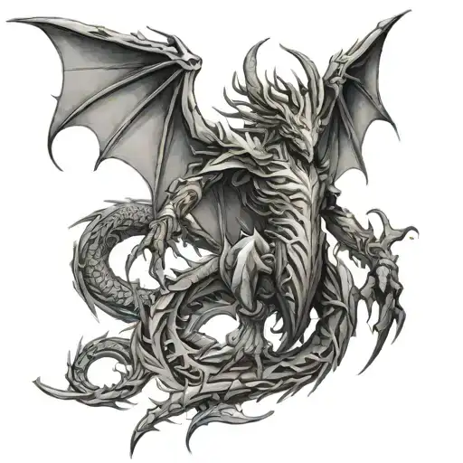 Final Fantasy Bahamut tattoo design idea