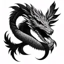 feathered serpent aztec tattoo design idea