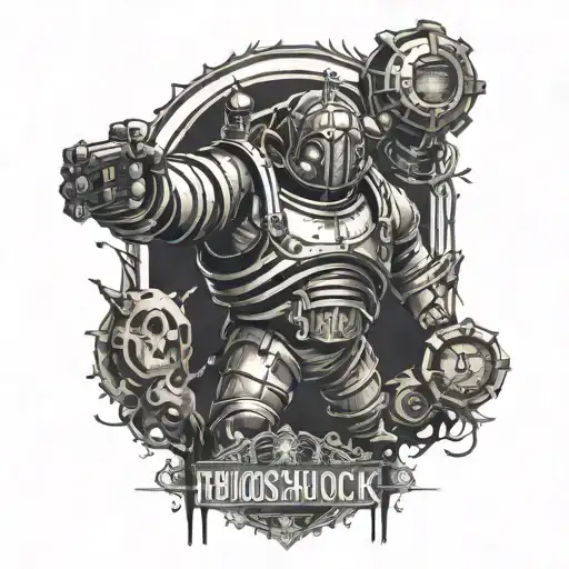 bioshock style fear no one tattoo design idea