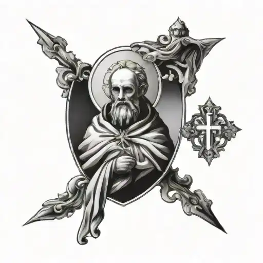 Catholic tattoo design idea