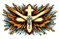 Religious Cross tattoo design idea