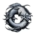 Libra Pisces tattoo design idea