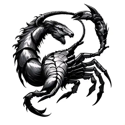 Sagittarius And Scorpio tattoo design idea