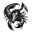 Sagittarius And Scorpio tattoo design idea