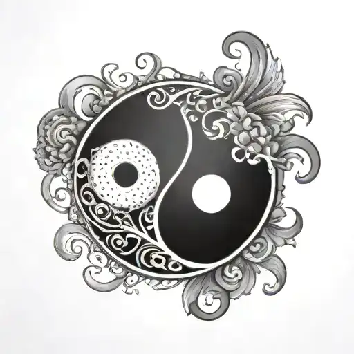 yin and yang ptsd tattoo design idea