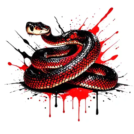 snake shedding skin tattoo design idea