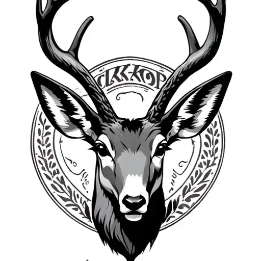 Jackalope tattoo design idea