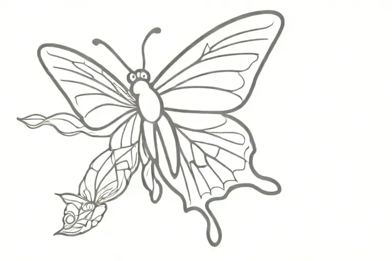 self care with a butter fly coming out of it  tattoo design idea