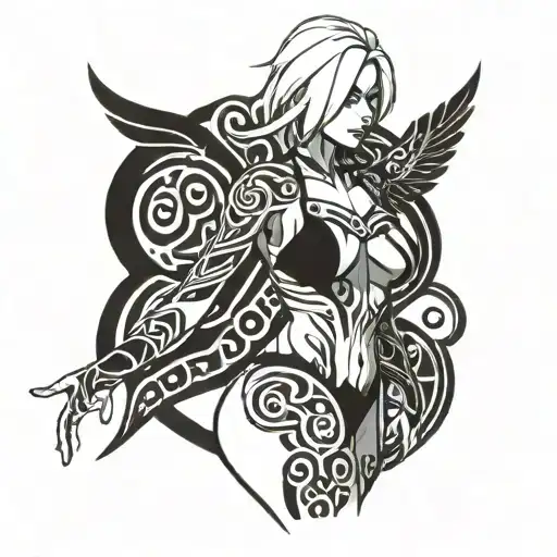 thick annie leonhart sexy nude tattoo design idea