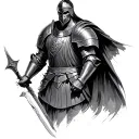 Roman Knight tattoo design idea