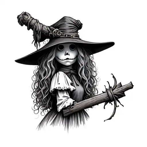 Scarecrow Alice style tattoo tattoo design idea