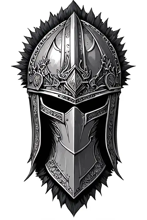 what we do in life echoes in eternity   gladiator helm tattoo design idea