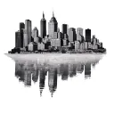 Boston Skyline tattoo design idea