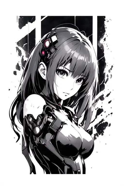 Asuka de evangelion tattoo design idea