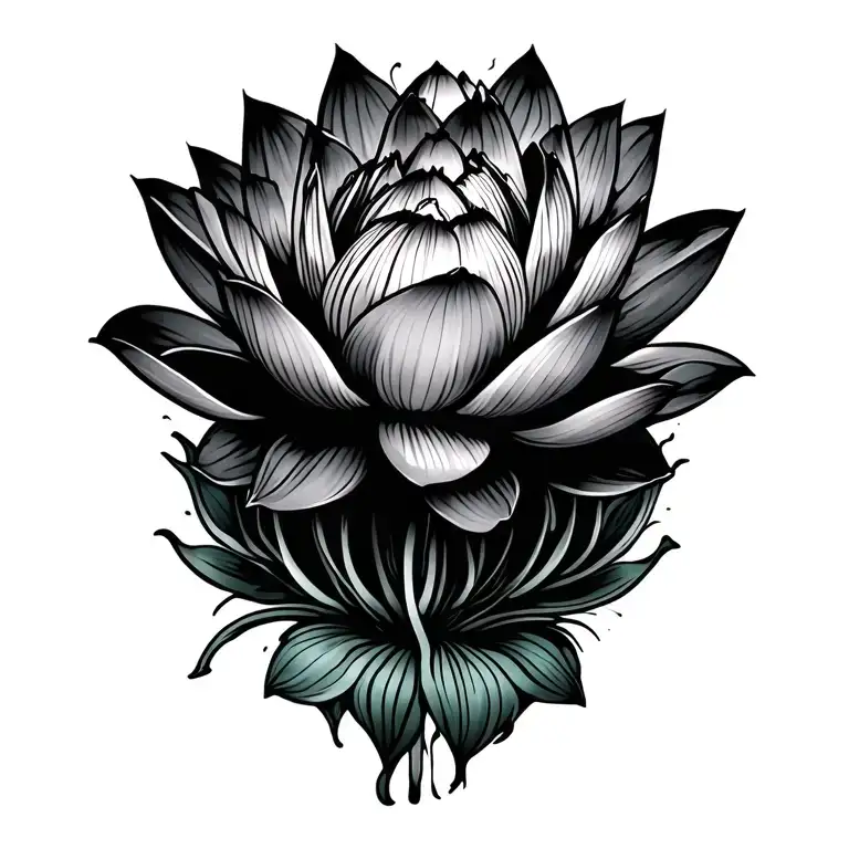 lotus flowers tattoo design idea