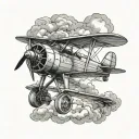BIPLANE tattoo design idea