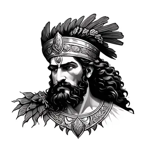 the great cyrus the king of persia tattoo design idea
