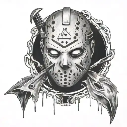 friday the 13th sleeve tattoo design idea
