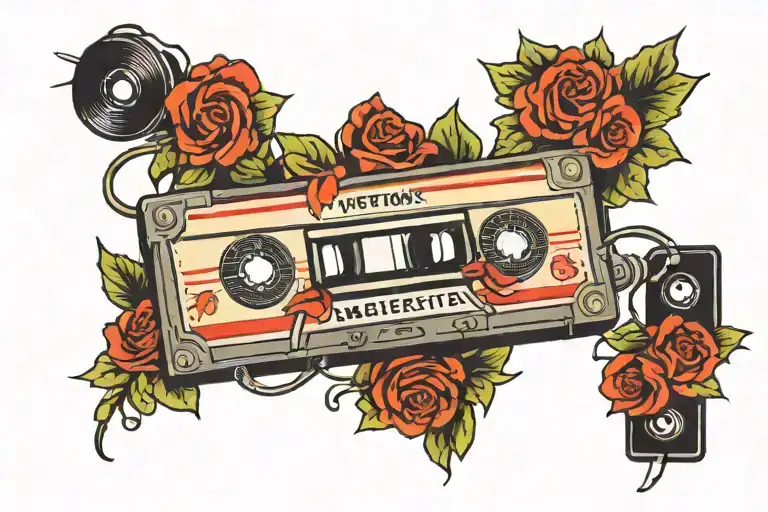 vhs tape tattoo design idea