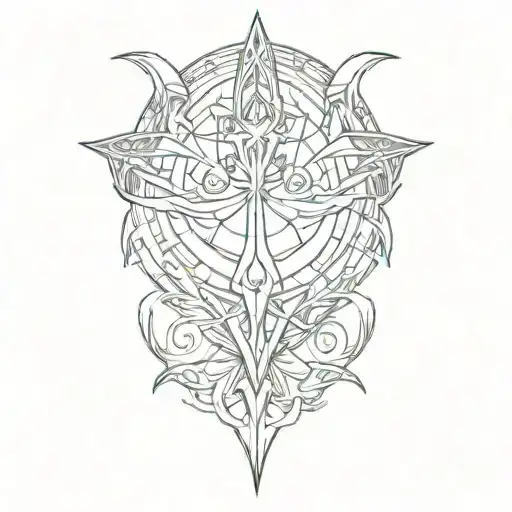 alfa and omega tattoo design idea