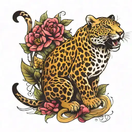 leopard tattoo design idea
