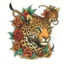 leopard tattoo design idea