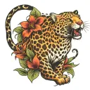 leopard tattoo design idea