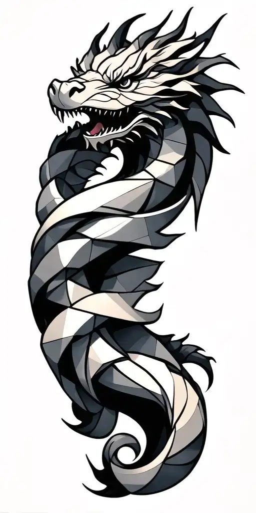 Dragon Wrapped Around Arm tattoo design idea