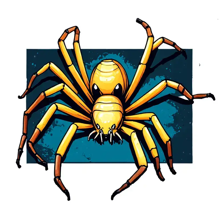 banana spider tattoo design idea