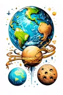 Planet Earth tattoo design idea