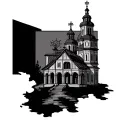 Orthodox tattoo with a picture of a boyfriend's monastery tattoo design idea