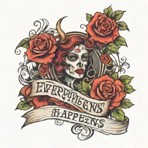 everything happens for a reason tattoo design idea