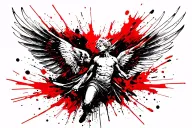 Icarus falling from the sky tattoo design idea