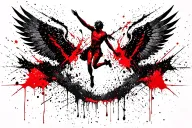 Icarus falling from the sky tattoo design idea