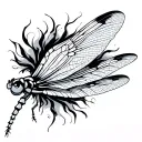 Dragonfly Fine Line tattoo design idea