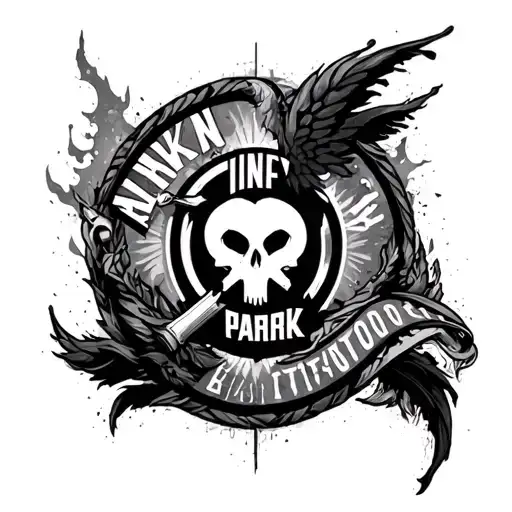 linkin park logo with biffy clyro logo tattoo design idea